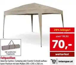 Interspar Faltpavillon Angebot