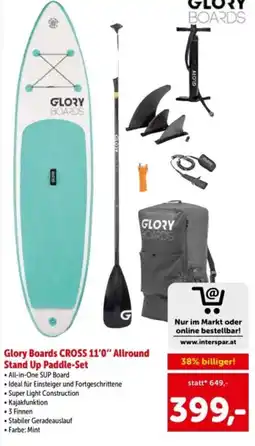 Interspar Glory Boards CROSS 11'0" Allround Stand Up Paddle-Set Angebot