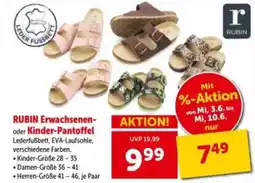 Interspar RUBIN Erwachsenen- oder Kinder-Pantoffel Angebot