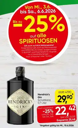 Eurospar Hendrick's gin Angebot