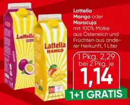 Eurospar Lattella mango oder maracuja Angebot