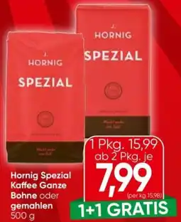 Eurospar Hornig Spezial Kaffee Ganze Bohne oder gemahlen Angebot
