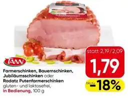 Eurospar Farmerschinken, bauernschinken, jubiläumsschinken oder radatz putenfarmerschinken Angebot