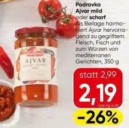 Eurospar Podravka Ajvar mild oder scharf Angebot