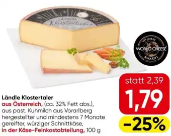 Eurospar Ländle Klostertaler Angebot