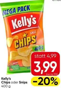 Eurospar Kelly's Chips oder Snips - Angebot