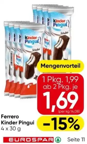 Eurospar Ferrero Kinder Pingui Angebot