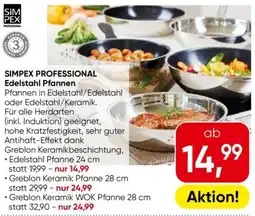 Eurospar SIMPEX PROFESSIONAL Edelstahl Pfannen Angebot