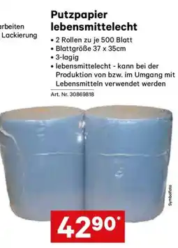 Lagerhaus Putzpapier lebensmittelecht Angebot