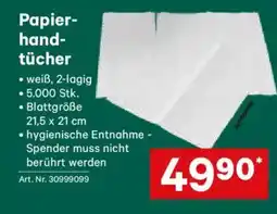 Lagerhaus Papier- hand- tücher Angebot