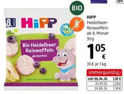 dm HiPP Heidelbeer- Reiswaffeln ab 8. Monat Angebot