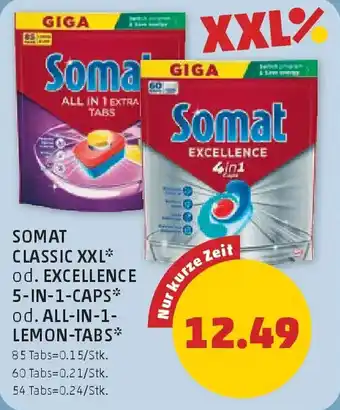 PENNY Somat classic xxl od. excellence 5-in-1-caps od. all-in-1- lemon-tabs Angebot