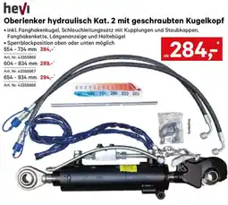 Lagerhaus Oberlenker hydraulisch Kat. 2 mit geschraubten Kugelkopf Angebot