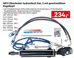 Lagerhaus Hevi oberlenker hydraulisch kat. 2 mit geschweißtem kugelkopf Angebot