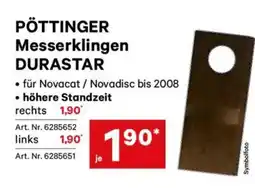 Lagerhaus Pöttinger messerklingen durastar Angebot