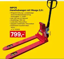 Lagerhaus Impos handhubwagen mit waage 2,5t Angebot