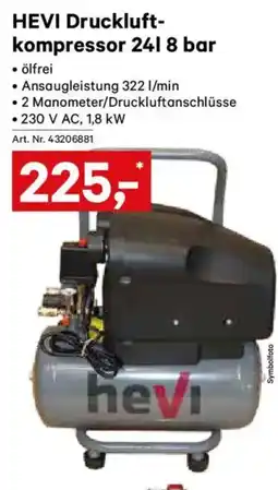 Lagerhaus HEVI Druckluft- kompressor 241 8 bar Angebot