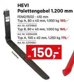 Lagerhaus Hevi palettengabel 1.200 mm Angebot