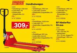 Lagerhaus Impos Handhubwagen Angebot