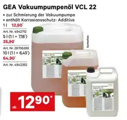 Lagerhaus Gea vakuumpumpenöl vcl 22 Angebot