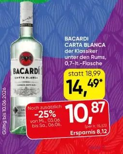 SPAR Gourmet Bacardi carta blanca Angebot