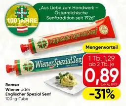 SPAR Gourmet Ramsa wiener oder englischer spezial senf Angebot