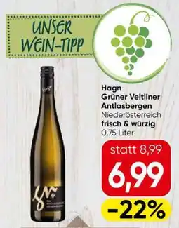 Eurospar Hagn Grüner Veltliner Antlasbergen Angebot