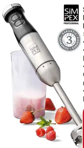 Eurospar Simpex Professional Edelstahl-Stabmixer Le Chef Angebot