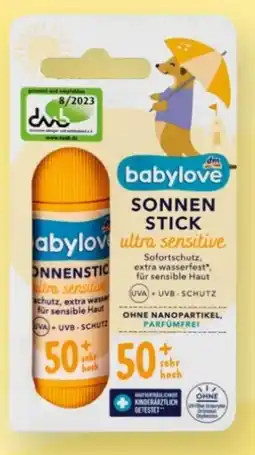 dm Babylove Sonnenstick sensitive LSF50+ Angebot