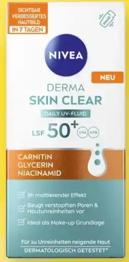 dm Nivea Sun Derma Skin Clear UV-Fluid LSF50+ Angebot