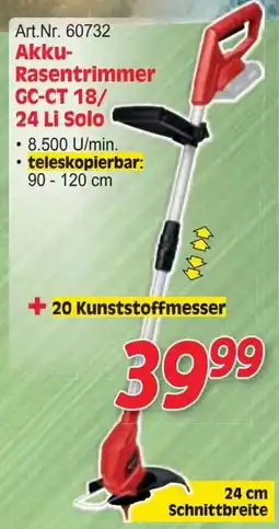 Zgonc Akku- Rasentrimmer GC-CT 18/ 24 Li Solo Angebot