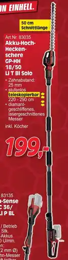 Zgonc Akku-Hoch- Hecken- schere GP-HH 18/50 Li T BI Solo Angebot