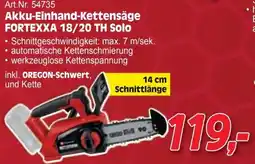 Zgonc Akku-Einhand-Kettensäge FORTEXXA 18/20 TH Solo Angebot