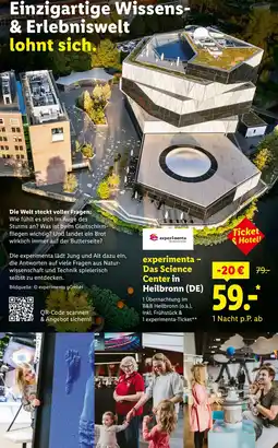 Lidl Reisen experimenta Das Science Center in Heilbronn (DE) Angebot