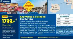 Lidl Reisen Kap Verde & Lissabon Kombireise Angebot