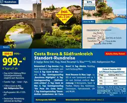 Lidl Reisen Costa Brava & Südfrankreich Standort-Rundreise Angebot