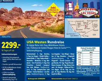 Lidl Reisen USA Westen Rundreise Angebot