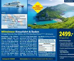 Lidl Reisen Mittelmeer Kreuzfahrt & Baden Angebot