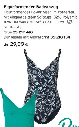 Tchibo Eduscho Figurformender Badeanzug, dunkelblau Angebot