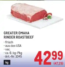 Metro GREATER OMAHA RINDER ROASTBEEF Angebot