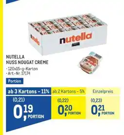 Metro Nutella Nuss Nougat Creme Angebot