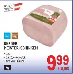 Metro Berger Meister-Schinken Angebot