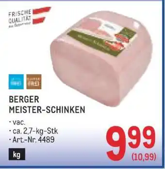 Metro Berger Meister-Schinken Angebot