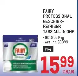 Metro FAIRY PROFESSIONAL GESCHIRR-REINIGER TABS ALL IN ONE Angebot