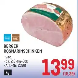 Metro BERGER ROSMARINSCHINKEN Angebot