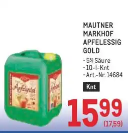 Metro MAUTNER MARKHOF APFELESSIG GOLD Angebot
