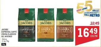 Metro Jacobs espresso, caffé crema classico od. intenso Angebot