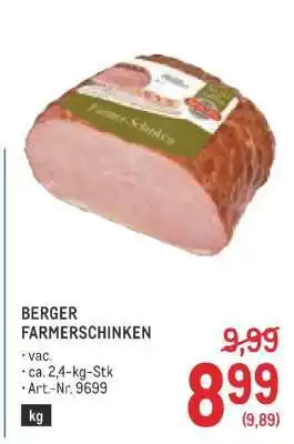 Metro Berger Farmerschinken Angebot