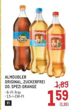 Metro ALMDUDLER ORIGINAL, ZUCKERFREI OD. SPEZI ORANGE Angebot