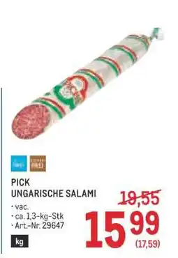 Metro Pick Ungarische Salami Angebot